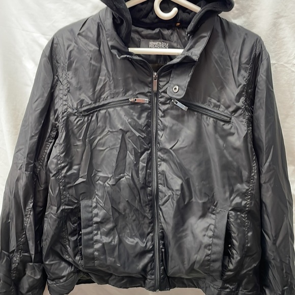 Kenneth Cole reactions hooded-lined 6 pocket jacket sz L 2/18/4 - Picture 3 of 8